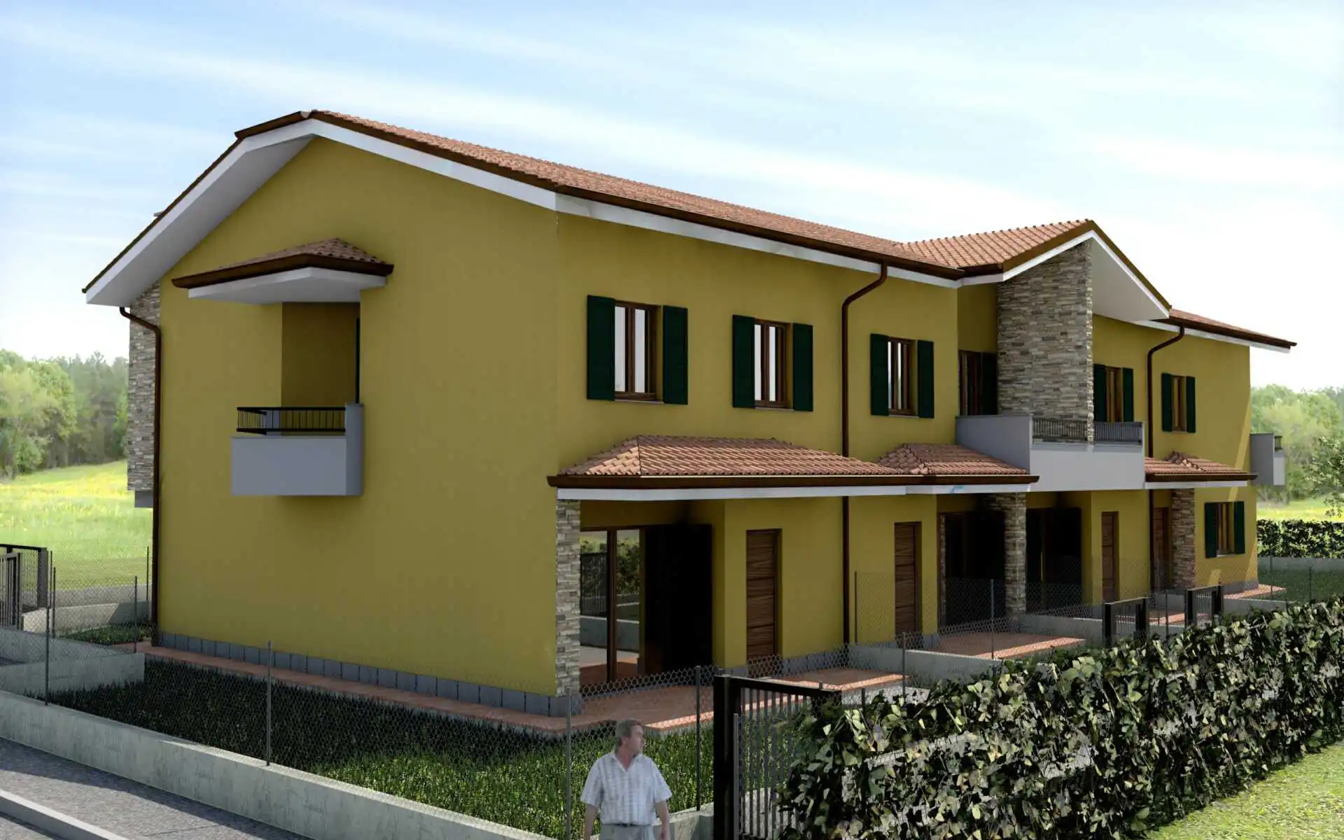 Terreno edificabile in vendita in Brianza a Cornate d'Adda Progetto (3)