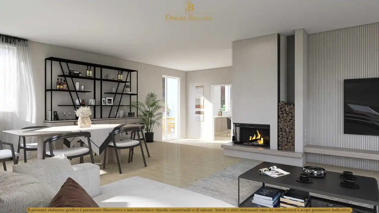in-vendita-a-bellusco-proprieta-con-2-appartamenti-giardino-deposito-Living Corpo B vista A