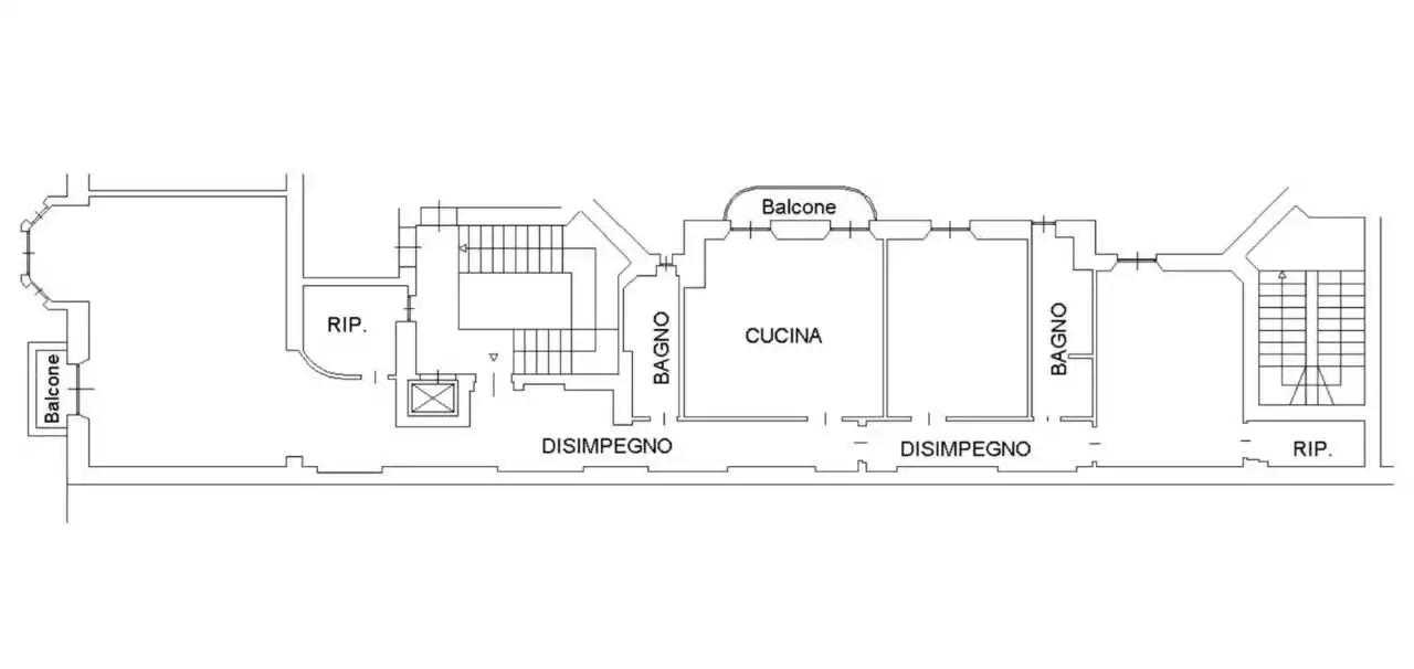 Piantina appartamento in vendita a Milano